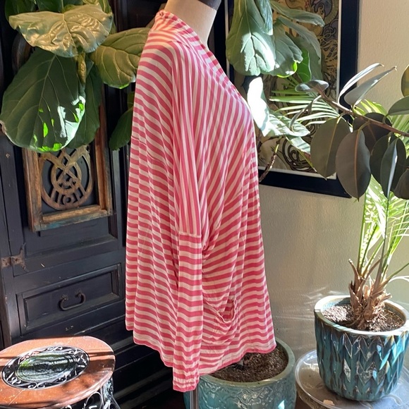 Pete & Greta by Johnny Was soft open front oversized dolman t-shirt cardigan - Picture 6 of 13